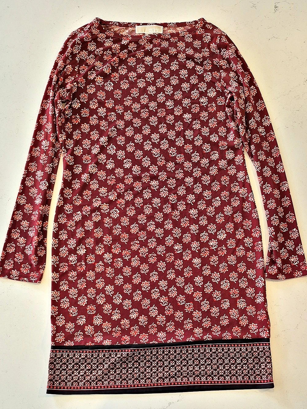 Michael Kors Floral Mini Dress in Red & White Size Small Like New